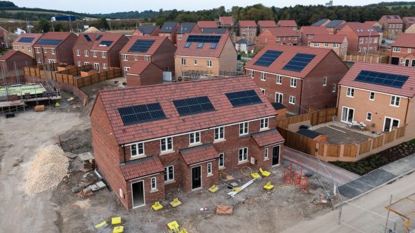 The,Roof,Of,A,Row,Of,New,Build,Houses,On