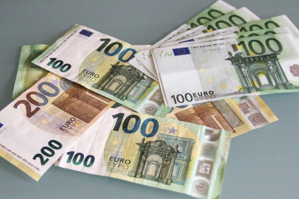 One,And,Two,Hundred,Euro,Banknotes,(close-up,Shot)