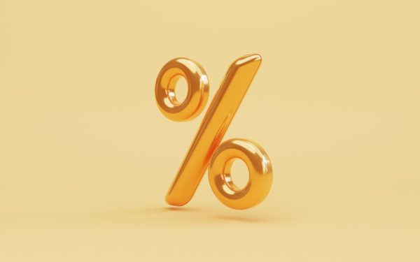 Golden,Percentage,Sign,Symbol,On,Yellow,For,Discount,,Sale,Promotion